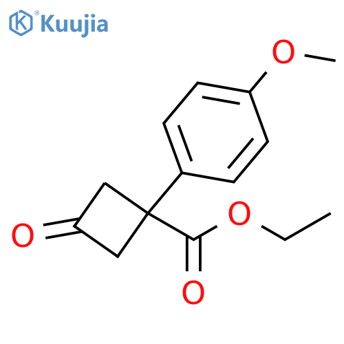 ethyl 1-(4-methoxyphenyl)-3-oxocyclobutane-1-carboxylate structure