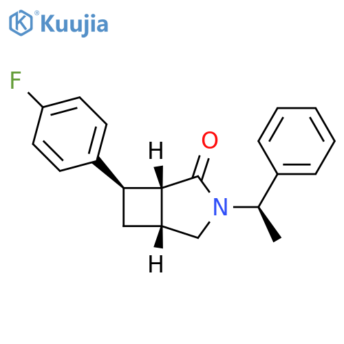 3-Azabicyclo[3.2.0]heptan-2-one, 7-(4-fluorophenyl)-3-[(1R)-1-phenylethyl]-, (1S,5R,7R)- structure