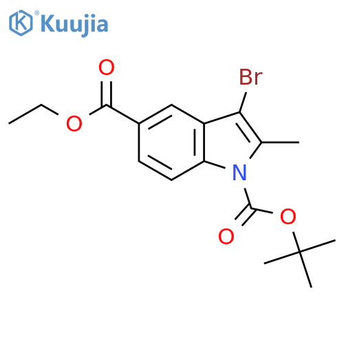 1-(tert-Butyl) 5-ethyl 3-bromo-2-methyl-1H-indole-1,5-dicarboxylate structure