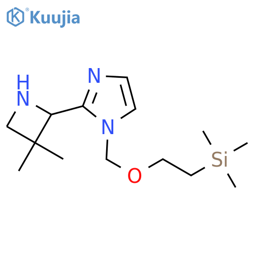 2-(3,3-dimethylazetidin-2-yl)-1-{2-(trimethylsilyl)ethoxymethyl}-1H-imidazole structure