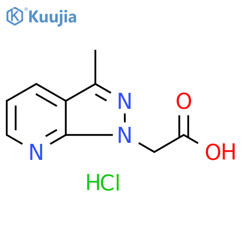 2-{3-methyl-1H-pyrazolo[3,4-b]pyridin-1-yl}acetic acid hydrochloride structure