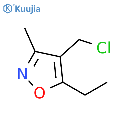 4-(chloromethyl)-5-ethyl-3-methyl-1,2-oxazole structure