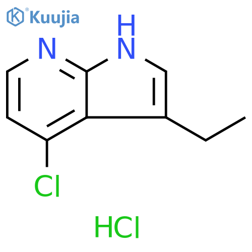 4-chloro-3-ethyl-1H-pyrrolo[2,3-b]pyridine hydrochloride structure