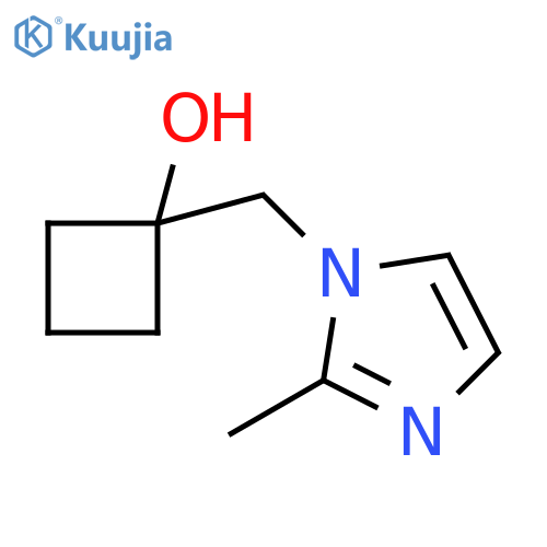 1-(2-methyl-1H-imidazol-1-yl)methylcyclobutan-1-ol structure