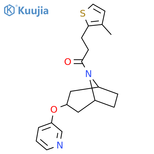3-(3-methylthiophen-2-yl)-1-3-(pyridin-3-yloxy)-8-azabicyclo3.2.1octan-8-ylpropan-1-one structure