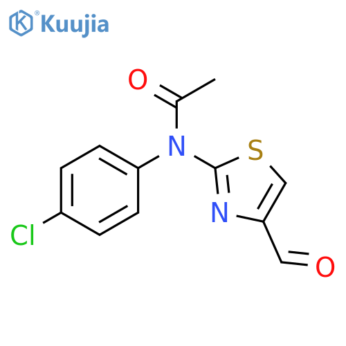 N-(4-chlorophenyl)-N-(4-formyl-1,3-thiazol-2-yl)acetamide structure