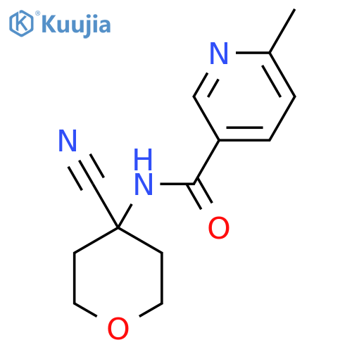 N-(4-Cyanooxan-4-yl)-6-methylpyridine-3-carboxamide structure