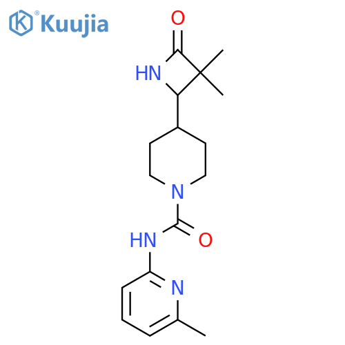 4-(3,3-Dimethyl-4-oxoazetidin-2-YL)-N-(6-methylpyridin-2-YL)piperidine-1-carboxamide structure