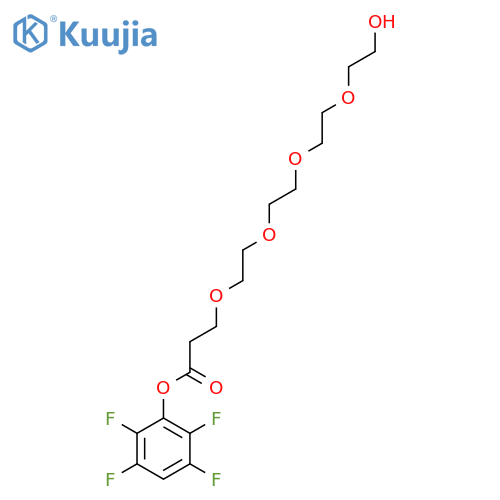 Propanoic acid, 3-[2-[2-[2-(2-hydroxyethoxy)ethoxy]ethoxy]ethoxy]-, 2,3,5,6-tetrafluorophenyl ester structure