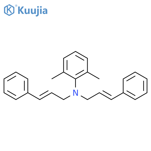 Benzenamine, 2,6-dimethyl-N,N-bis[(2E)-3-phenyl-2-propenyl]- structure