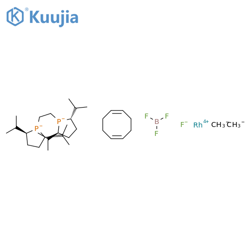1,2-Bis((2S,5S)-2,5-di-i-propylphospholano)ethane(cyclooctadiene)rhodium(I) tetrafluoroborate structure