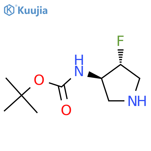 tert-butyl N-[(3R,4R)-4-fluoropyrrolidin-3-yl]carbamate structure