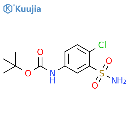 tert-butyl N-(4-chloro-3-sulfamoylphenyl)carbamate structure