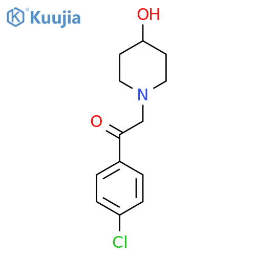1-(4-Chlorophenyl)-2-(4-hydroxypiperidin-1-yl)ethan-1-one structure