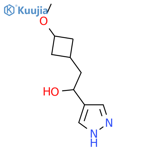 1-(1H-pyrazol-4-yl)-2-(1s,3r)-3-methoxycyclobutylethan-1-ol structure