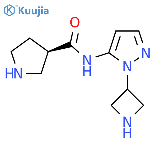 (3R)-N-1-(azetidin-3-yl)-1H-pyrazol-5-ylpyrrolidine-3-carboxamide structure