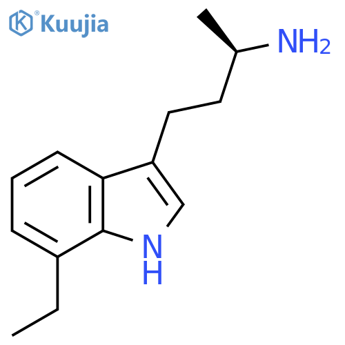 1H-Indole-3-propanamine, 7-ethyl-α-methyl-, (αR)- structure