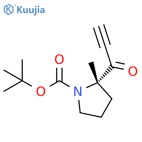 1-Pyrrolidinecarboxylic acid, 2-methyl-2-(1-oxo-2-propyn-1-yl)-, 1,1-dimethylethyl ester, (2S)- structure
