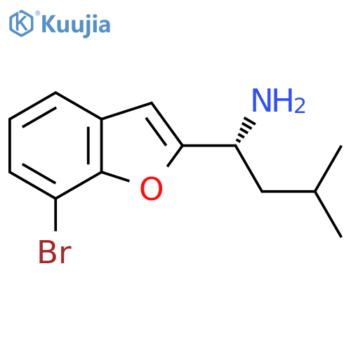 (1R)-1-(7-bromo-1-benzofuran-2-yl)-3-methylbutan-1-amine structure