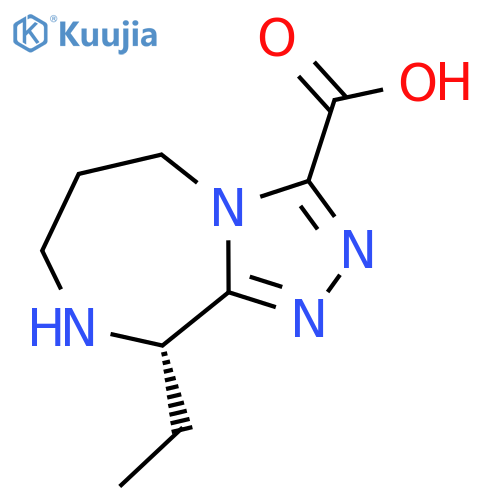 (9S)-9-ethyl-5H,6H,7H,8H,9H-[1,2,4]triazolo[4,3-a][1,4]diazepine-3-carboxylic acid structure