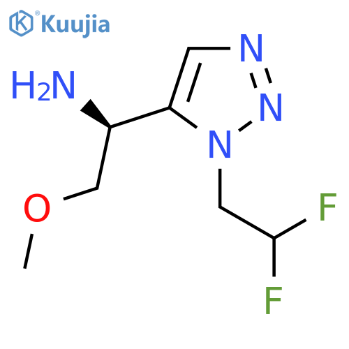 (1S)-1-[1-(2,2-difluoroethyl)-1H-1,2,3-triazol-5-yl]-2-methoxyethan-1-amine structure