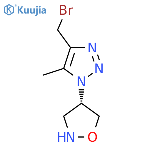 1H-1,2,3-Triazole, 4-(bromomethyl)-1-(4S)-4-isoxazolidinyl-5-methyl- structure