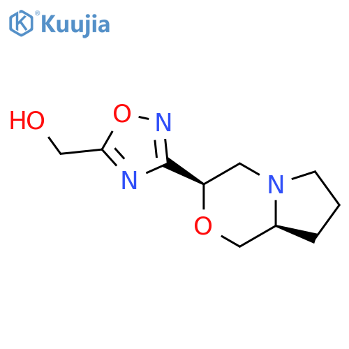 {3-[(3R,8aS)-hexahydro-1H-pyrrolo[2,1-c]morpholin-3-yl]-1,2,4-oxadiazol-5-yl}methanol structure