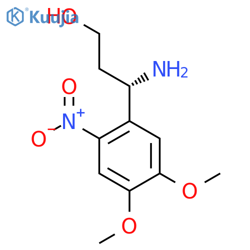 (3S)-3-amino-3-(4,5-dimethoxy-2-nitrophenyl)propan-1-ol structure