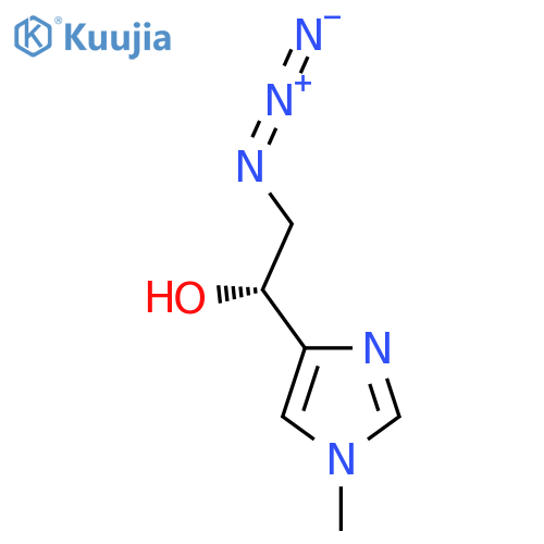 (1R)-2-azido-1-(1-methyl-1H-imidazol-4-yl)ethan-1-ol structure