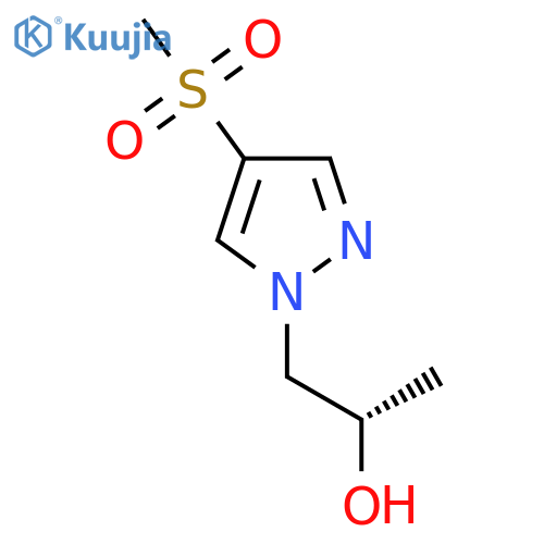 (2S)-1-(4-methanesulfonyl-1H-pyrazol-1-yl)propan-2-ol structure