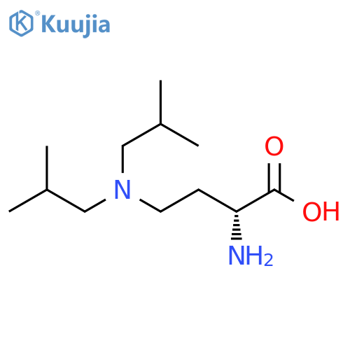 Butanoic acid, 2-amino-4-[bis(2-methylpropyl)amino]-, (2R)- structure