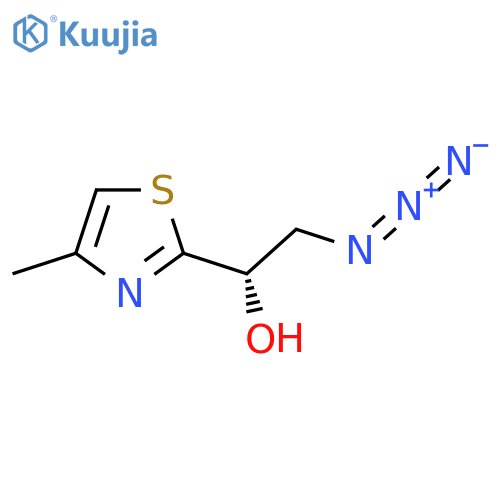 (1S)-2-azido-1-(4-methyl-1,3-thiazol-2-yl)ethan-1-ol structure