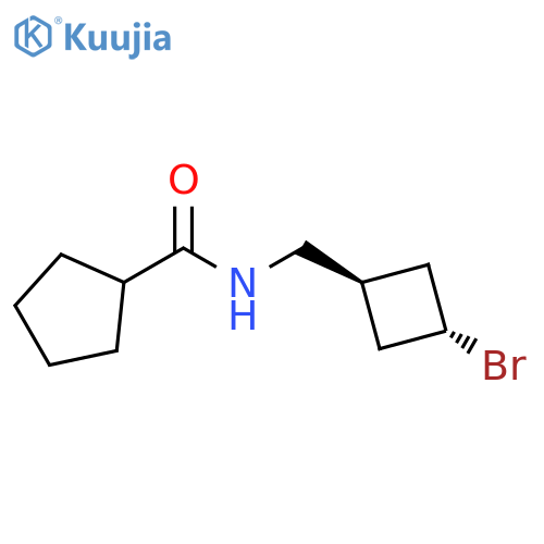 Cyclopentanecarboxamide, N-[(trans-3-bromocyclobutyl)methyl]- structure