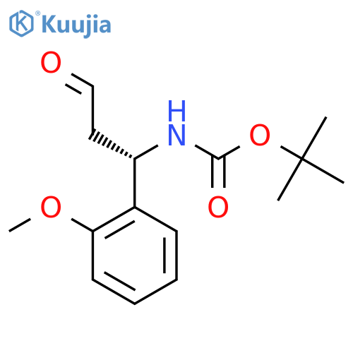 tert-butyl N-(1S)-1-(2-methoxyphenyl)-3-oxopropylcarbamate structure