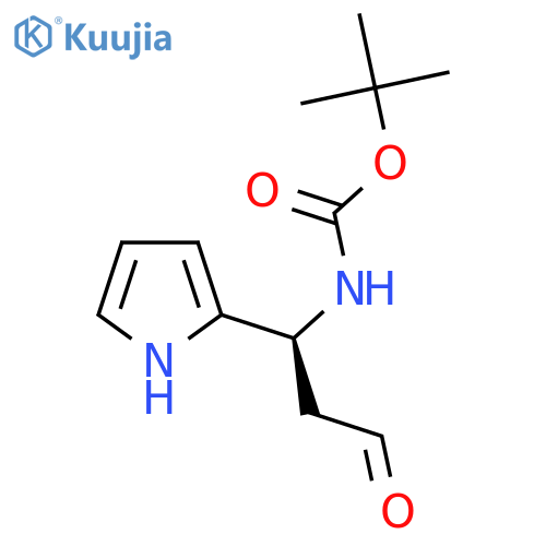 tert-butyl N-(1S)-3-oxo-1-(1H-pyrrol-2-yl)propylcarbamate structure