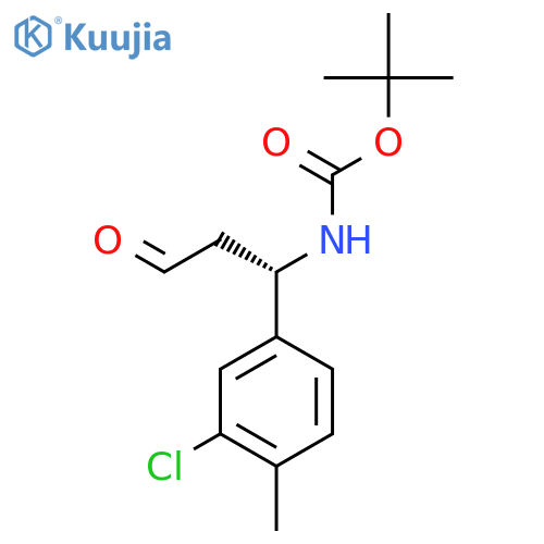 tert-butyl N-(1S)-1-(3-chloro-4-methylphenyl)-3-oxopropylcarbamate structure