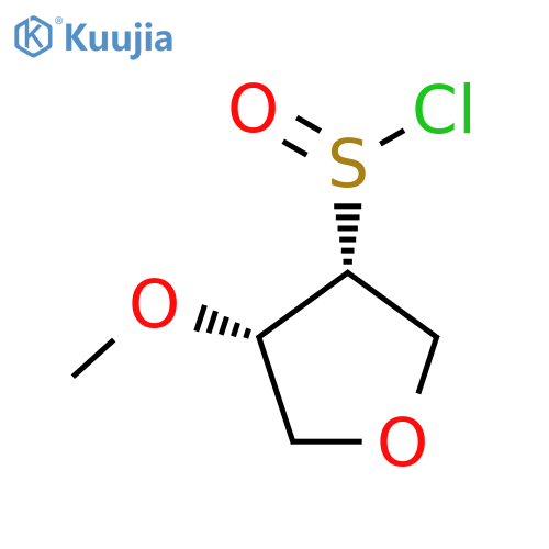 (3R,4S)-4-methoxyoxolane-3-sulfinyl chloride structure