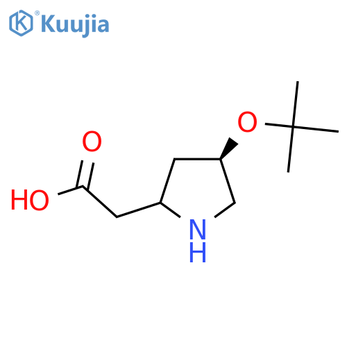 2-[(4R)-4-(tert-butoxy)pyrrolidin-2-yl]acetic acid structure