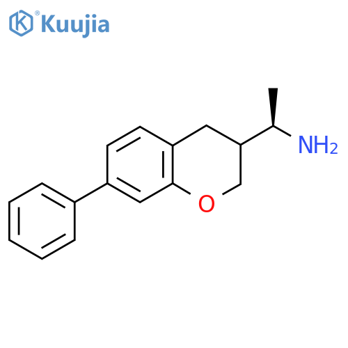 (1R)-1-(7-phenyl-3,4-dihydro-2H-1-benzopyran-3-yl)ethan-1-amine structure