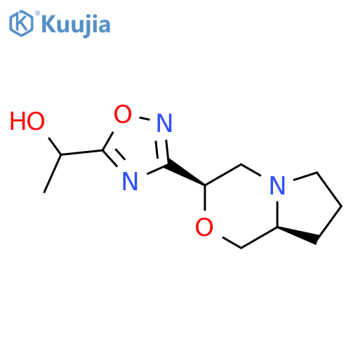 1-{3-[(3R,8aS)-hexahydro-1H-pyrrolo[2,1-c]morpholin-3-yl]-1,2,4-oxadiazol-5-yl}ethan-1-ol structure