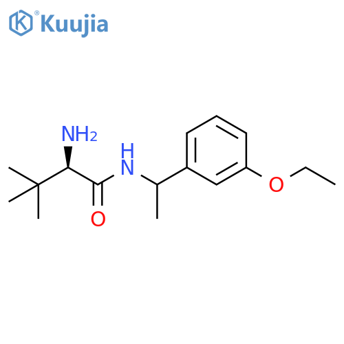 Butanamide, 2-amino-N-[1-(3-ethoxyphenyl)ethyl]-3,3-dimethyl-, (2R)- structure
