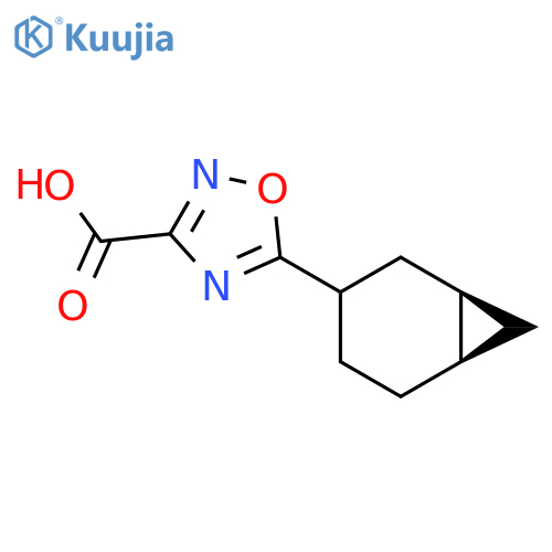 rac-5-(1R,6R)-bicyclo4.1.0heptan-3-yl-1,2,4-oxadiazole-3-carboxylic acid structure