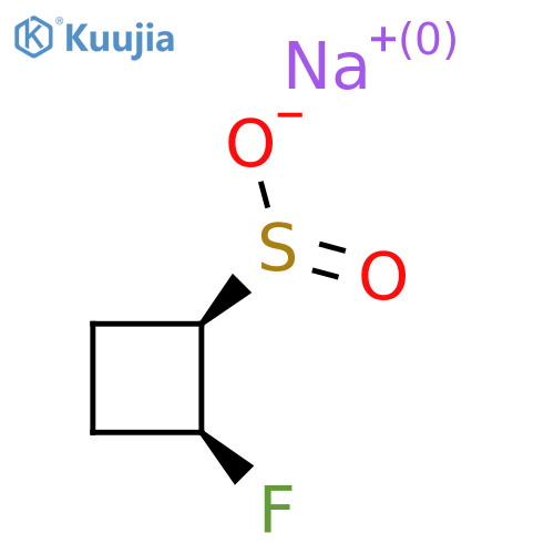 rac-sodium (1R,2S)-2-fluorocyclobutane-1-sulfinate structure
