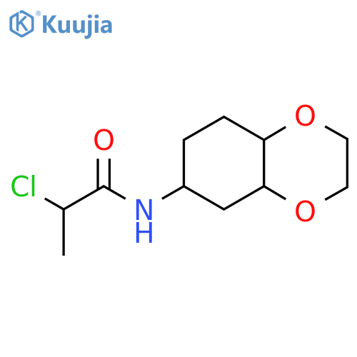 2-chloro-N-(octahydro-1,4-benzodioxin-6-yl)propanamide structure