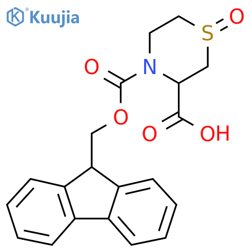 4-{[(9H-fluoren-9-yl)methoxy]carbonyl}-1-oxo-1lambda4-thiomorpholine-3-carboxylic acid structure