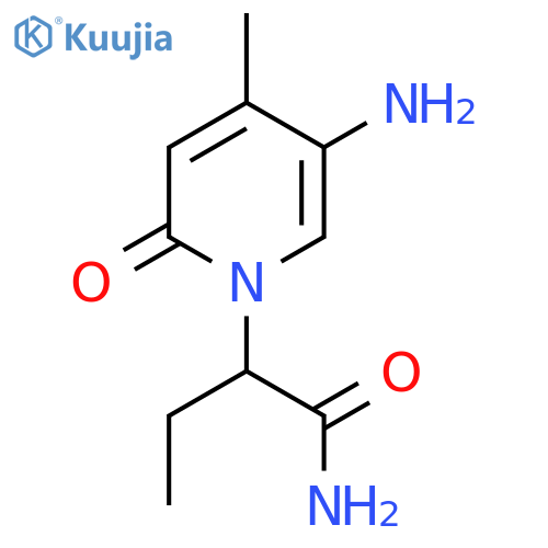 2-(5-amino-4-methyl-2-oxo-1,2-dihydropyridin-1-yl)butanamide structure