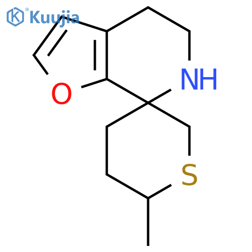 6'-methyl-5,6-dihydro-4H-spirofuro2,3-cpyridine-7,3'-thiane structure