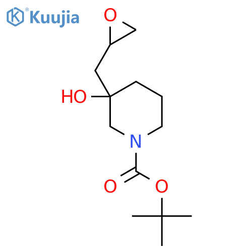 Tert-butyl 3-hydroxy-3-[(oxiran-2-yl)methyl]piperidine-1-carboxylate structure