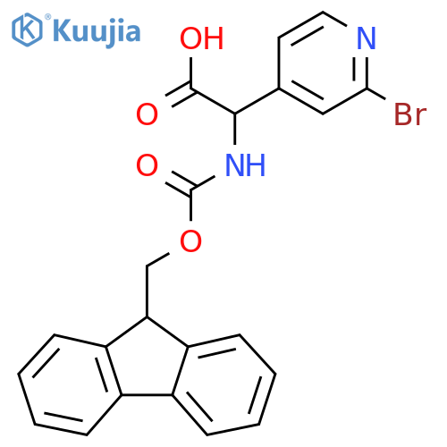 4-Pyridineacetic acid, 2-bromo-α-[[(9H-fluoren-9-ylmethoxy)carbonyl]amino]- structure