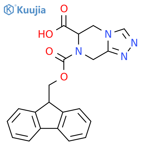 7-{[(9H-fluoren-9-yl)methoxy]carbonyl}-5H,6H,7H,8H-[1,2,4]triazolo[4,3-a]pyrazine-6-carboxylic acid structure